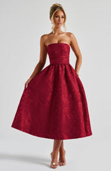 SAOIRSE MIDI DRESS - RED