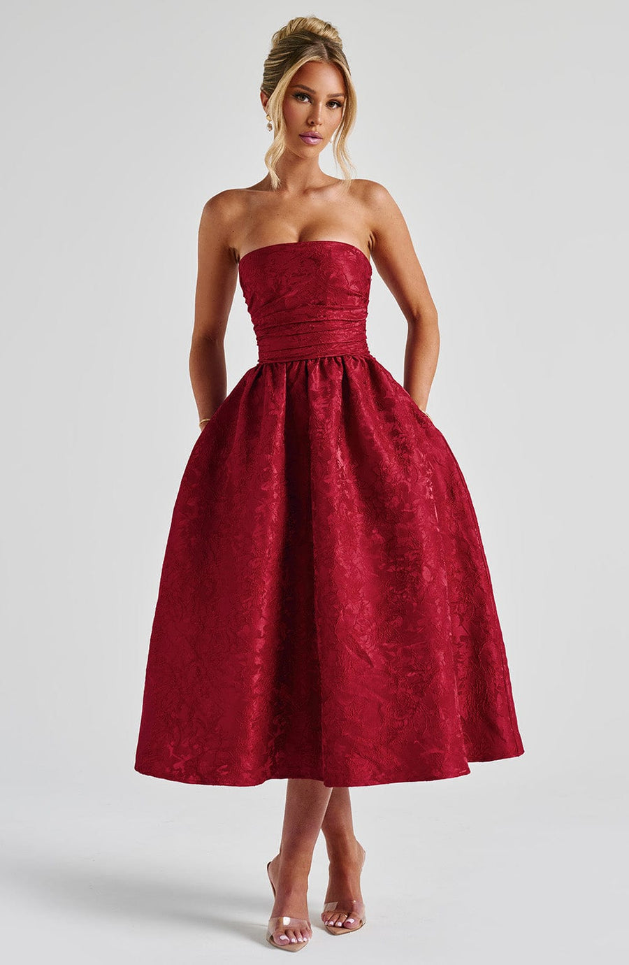 VESTIDO MIDI SAOIRSE - ROJO
