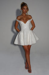 SAPPHIRE MINI DRESS - IVORY