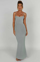 SASKIA MAXI DRESS - STEEL