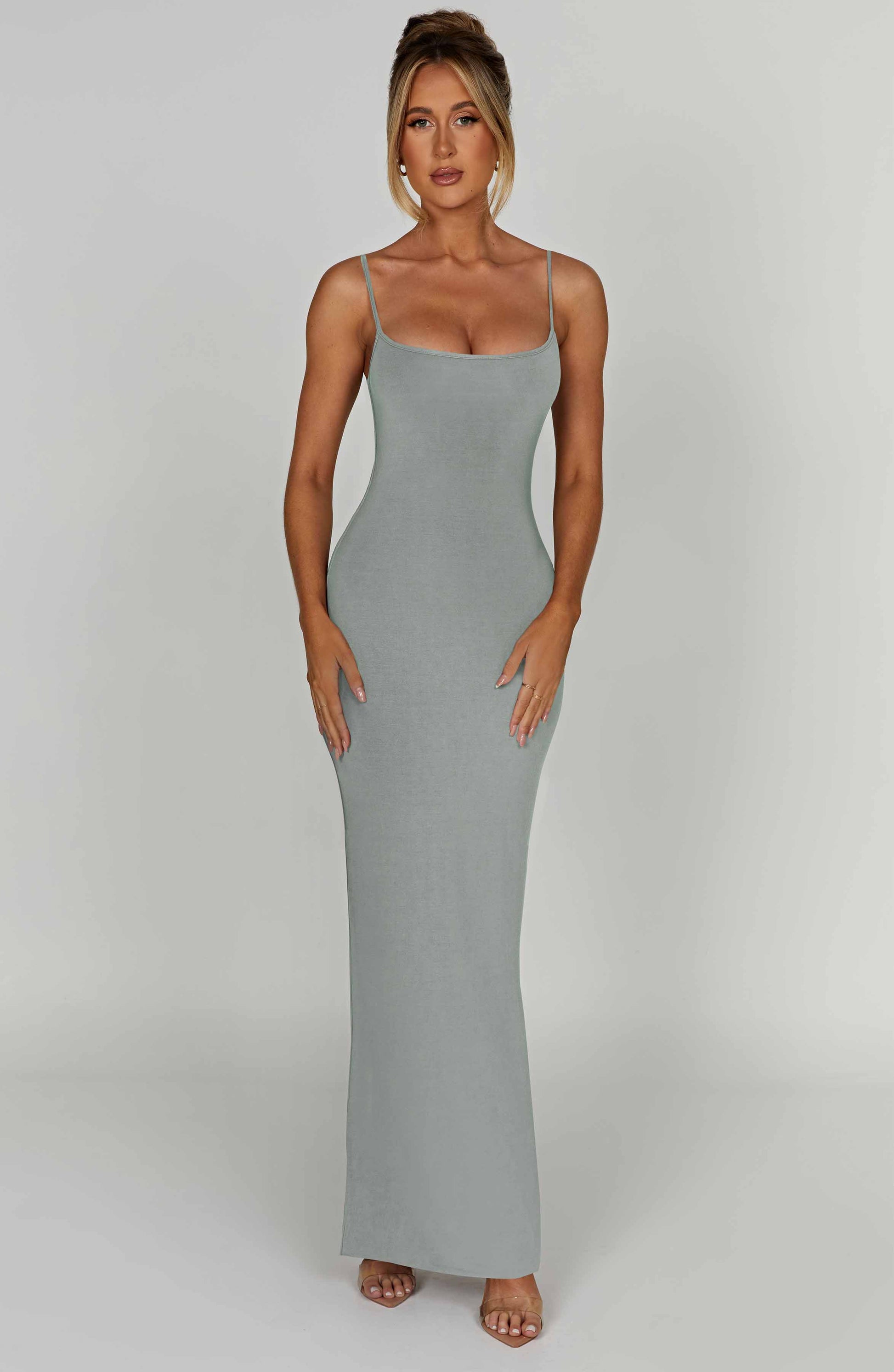 SASKIA MAXI DRESS - STEEL
