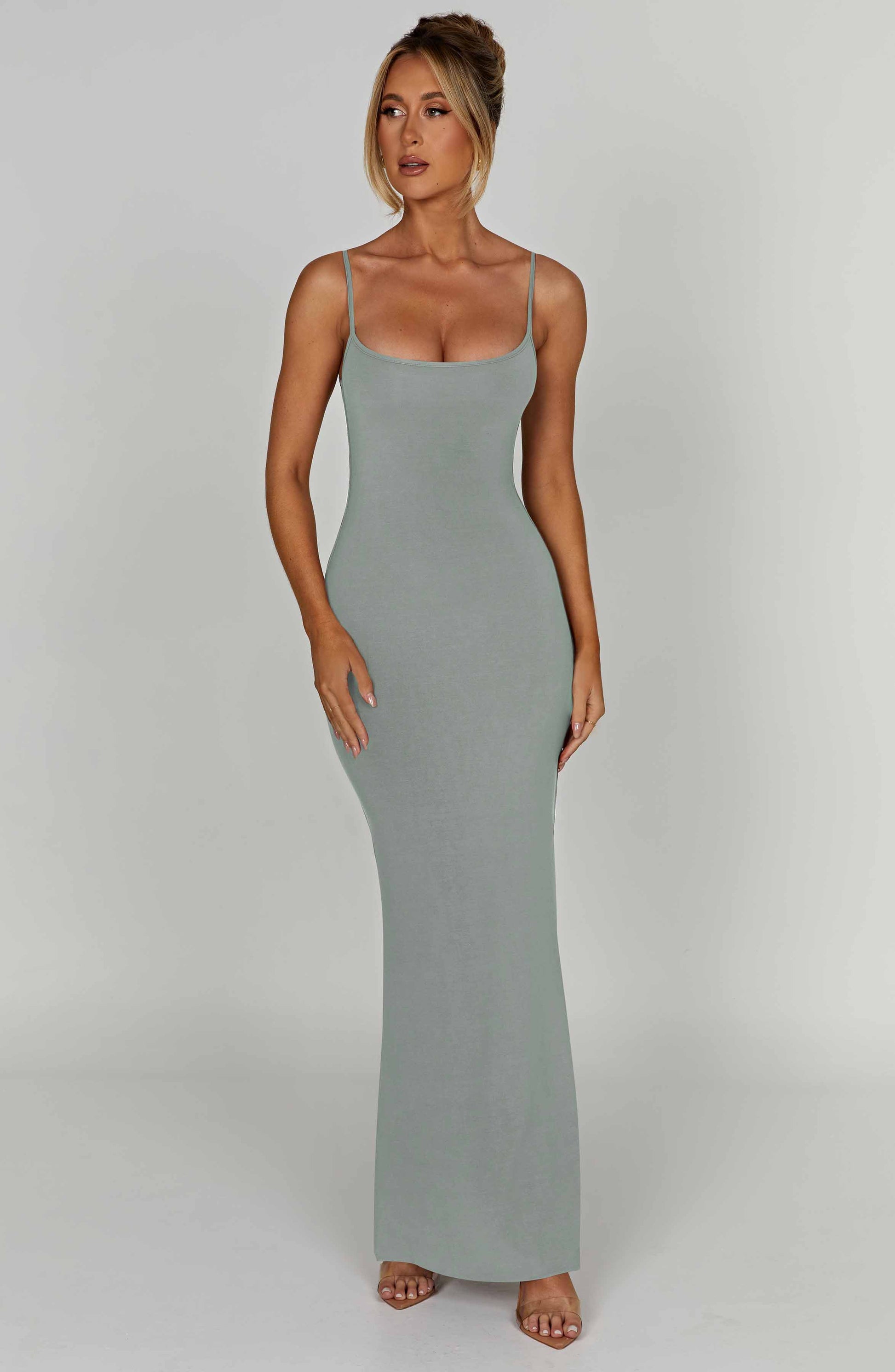 SASKIA MAXI DRESS - STEEL
