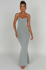 SASKIA MAXI DRESS - STEEL
