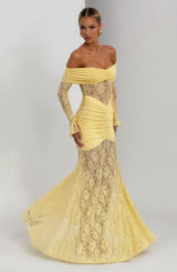 SAULINE MAXI DRESS - LEMON
