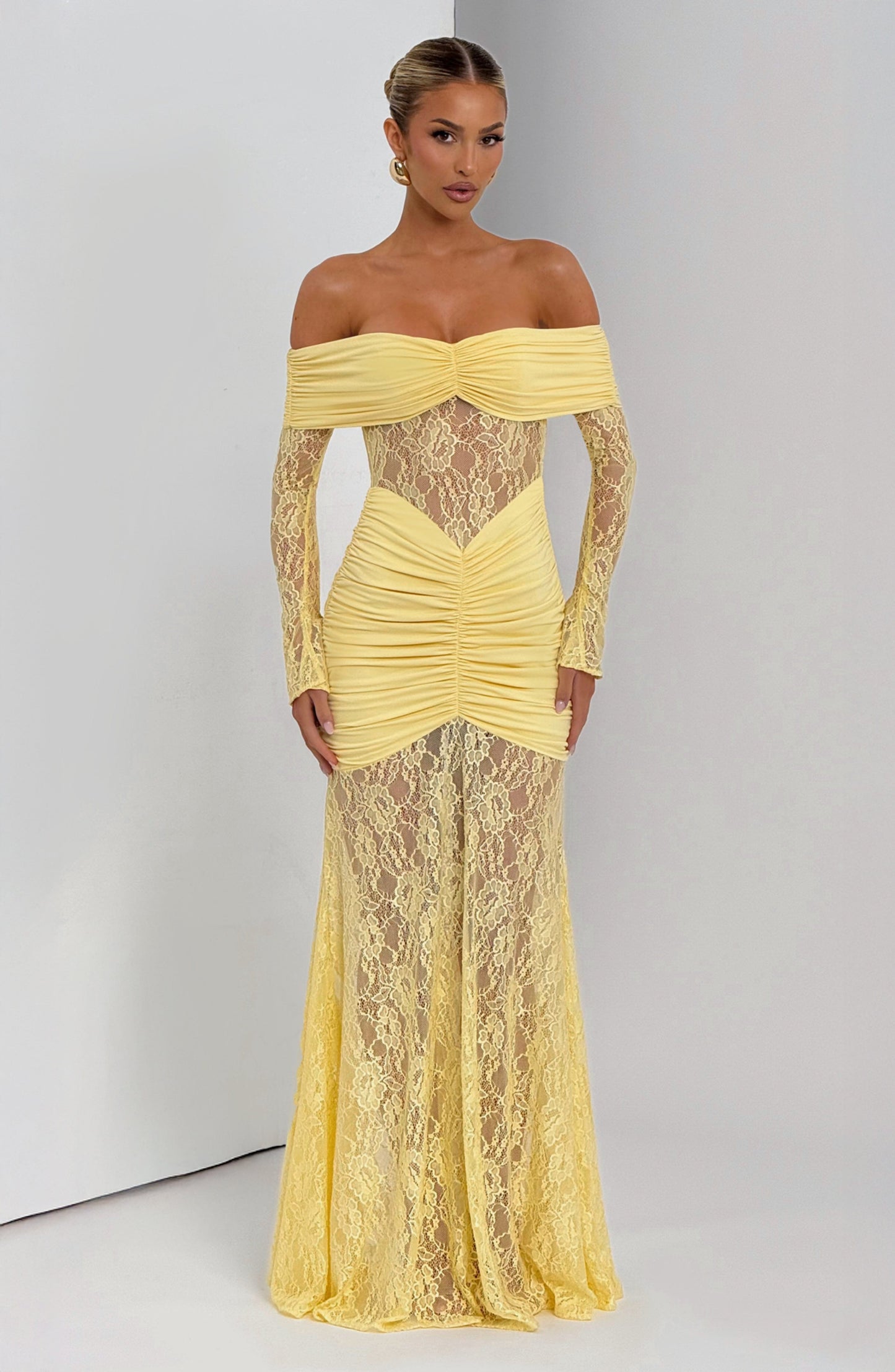 SAULINE MAXI DRESS - LEMON