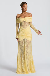 SAULINE MAXI DRESS - LEMON