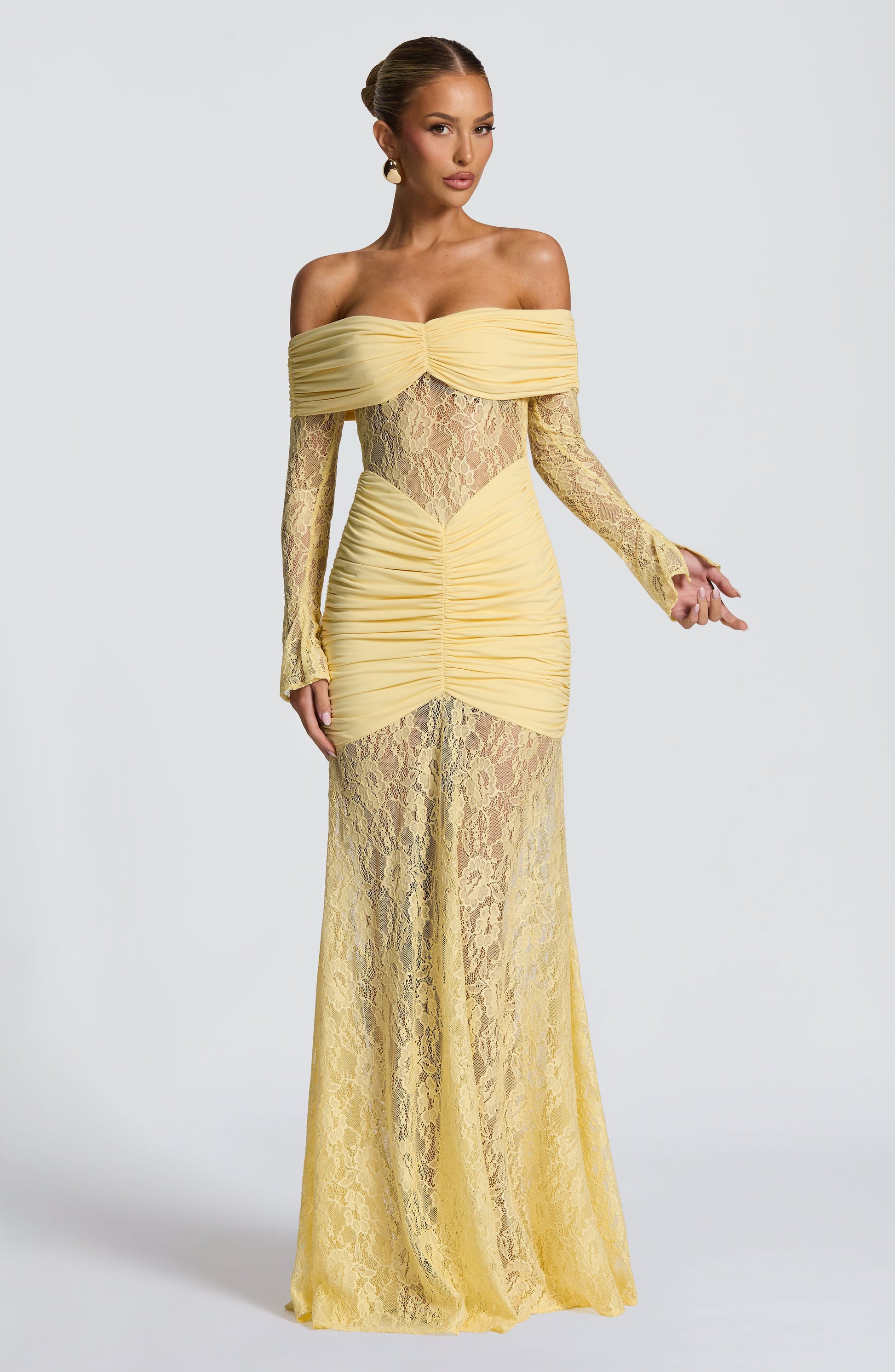 SAULINE MAXI DRESS - LEMON