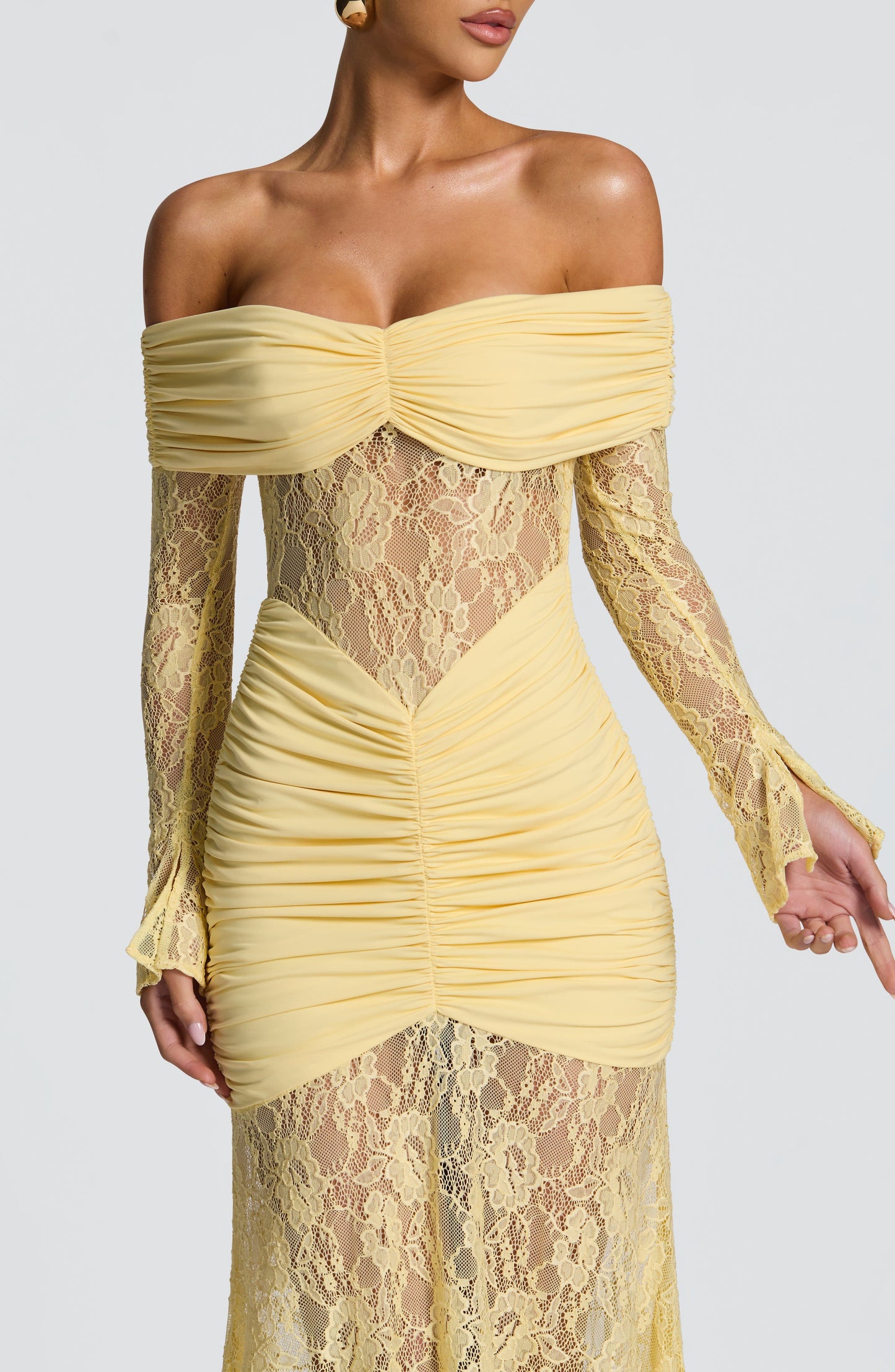 SAULINE MAXI DRESS - LEMON