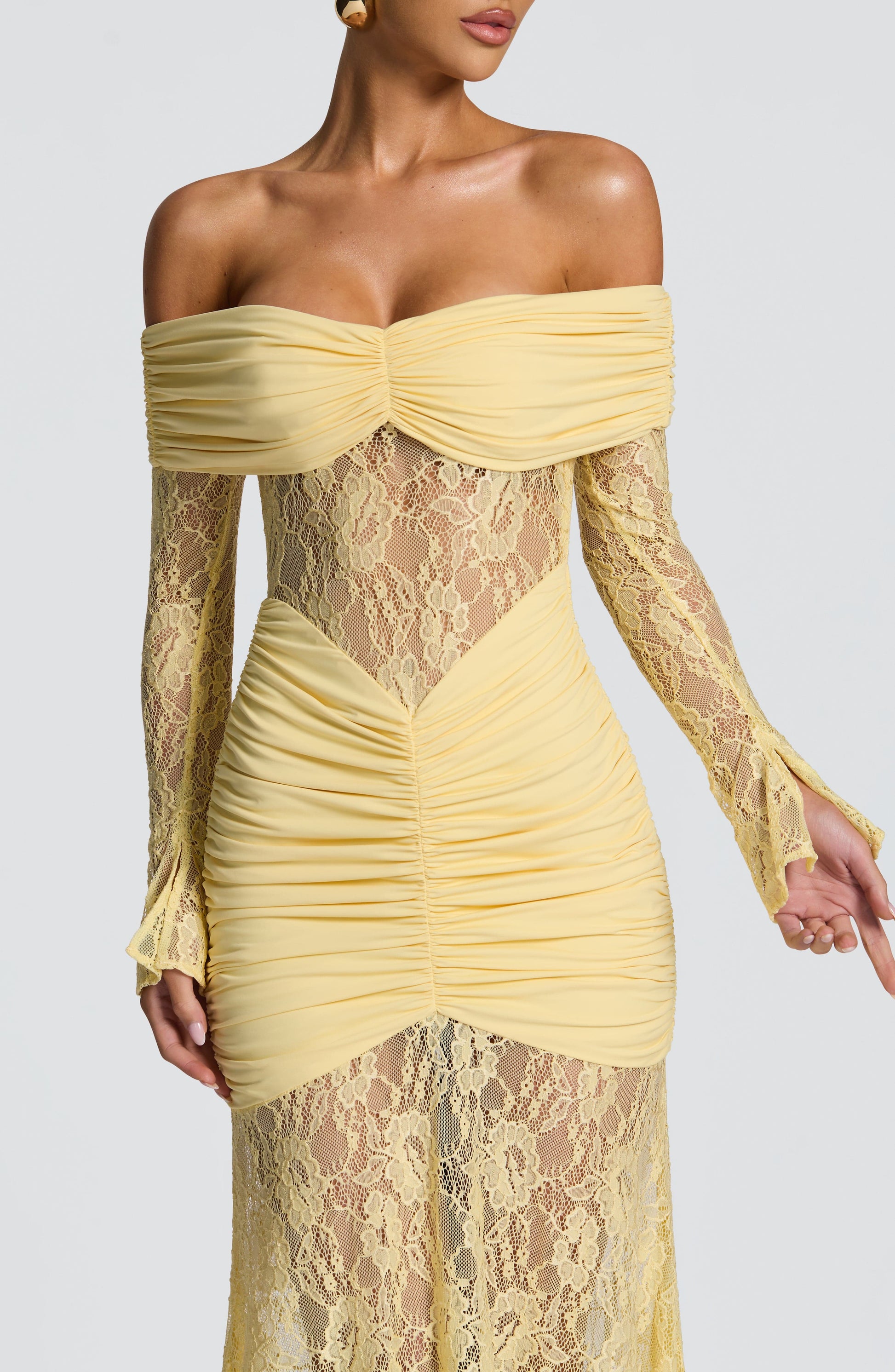 SAULINE MAXI DRESS - LEMON