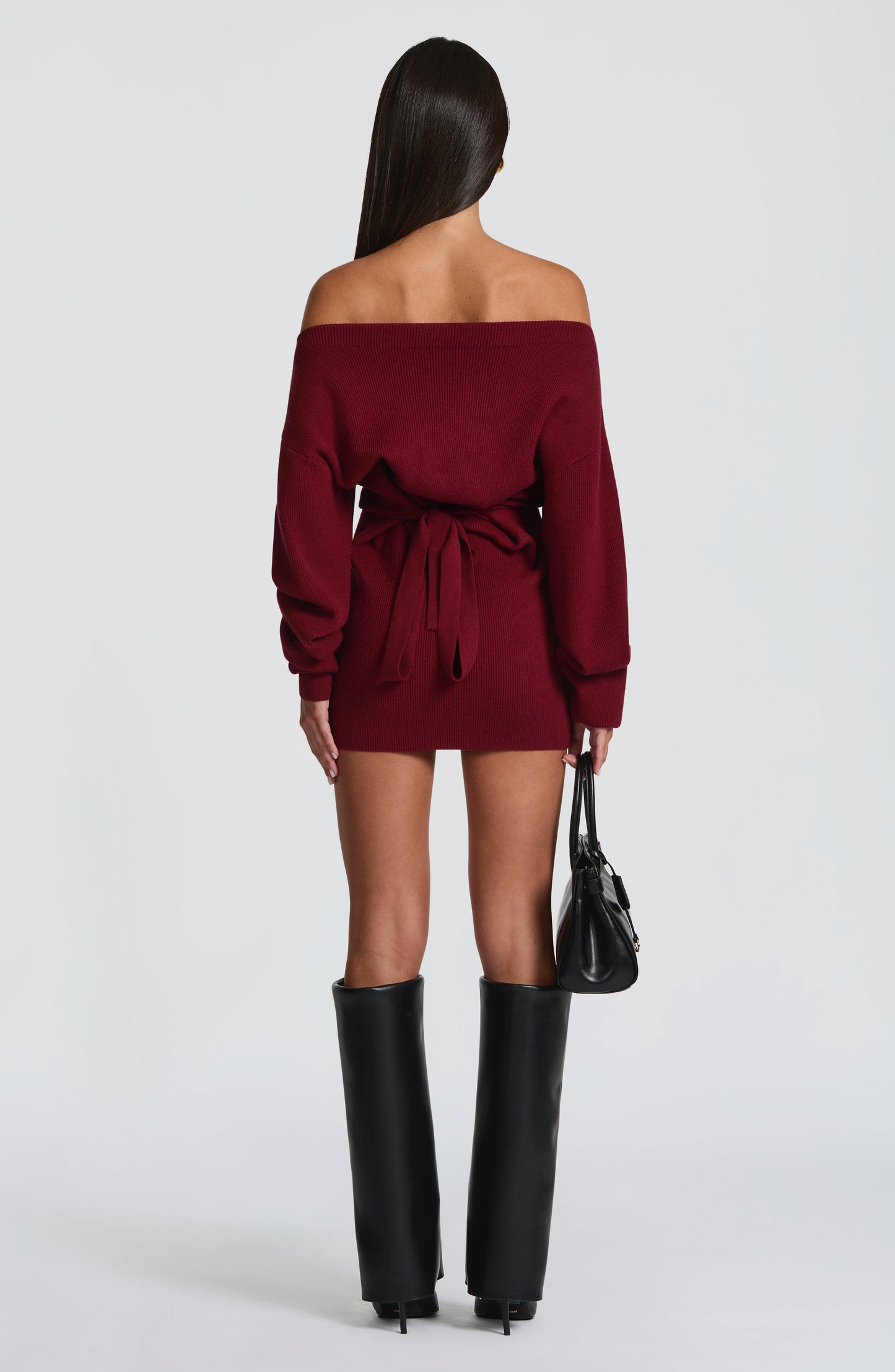 SAWYER MINI DRESS - BURGUNDY