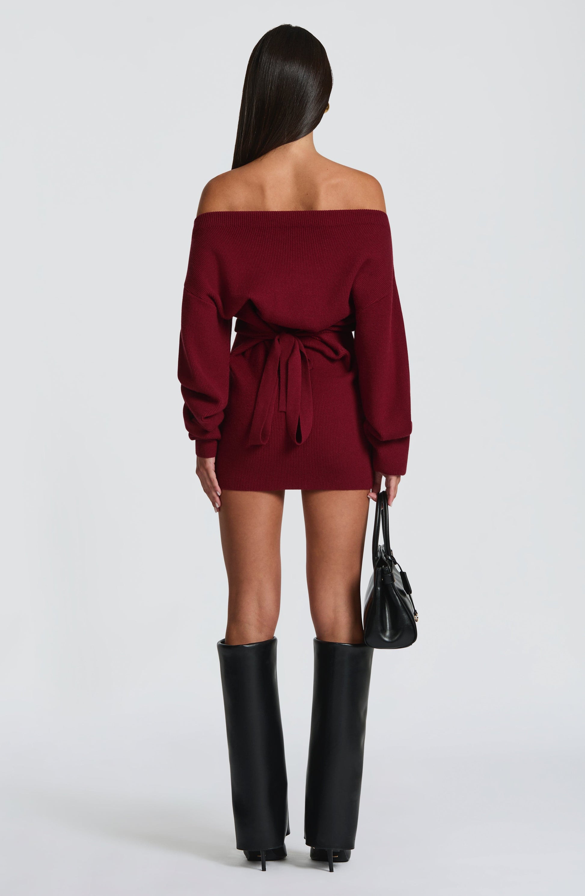 SAWYER MINI DRESS - BURGUNDY