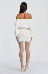 SAWYER MINI DRESS - IVORY
