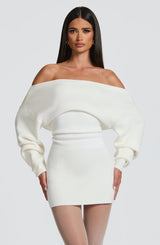SAWYER MINI DRESS - IVORY