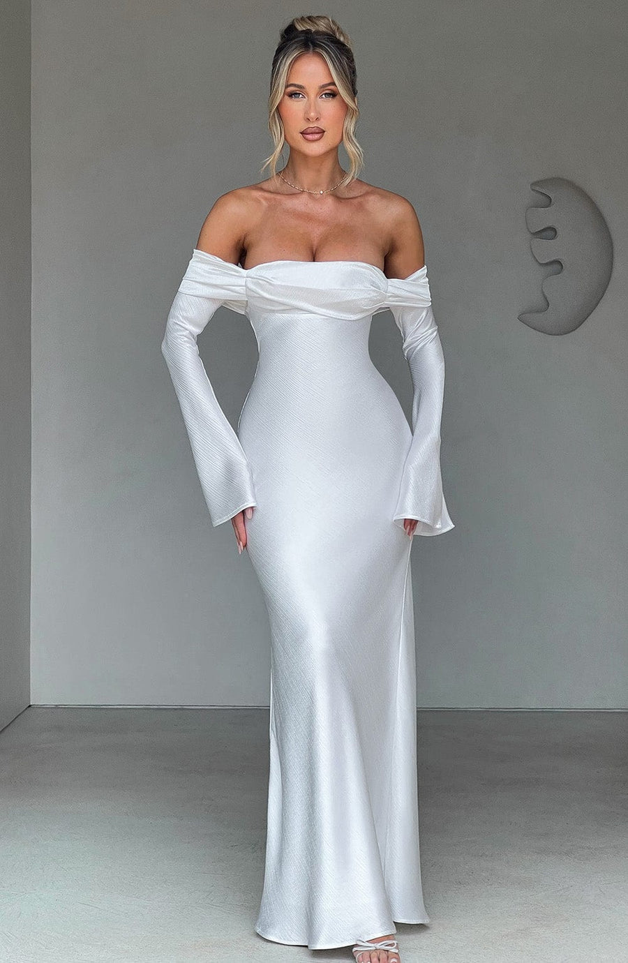 VESTIDO MAXI SELENE - MARFIL