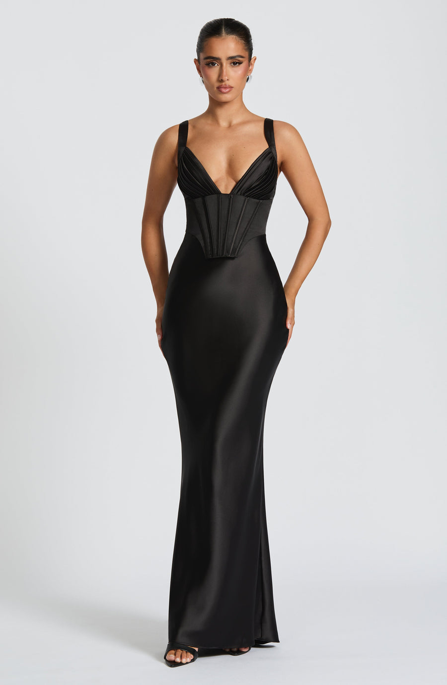 VESTIDO LARGO SHAE - NEGRO
