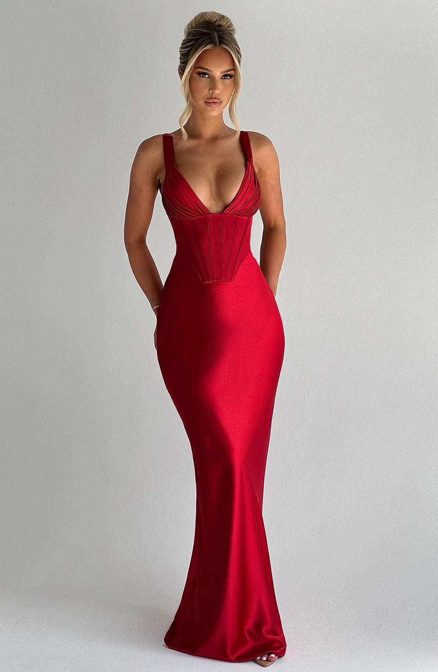 VESTIDO LARGO SHAE - ROJO
