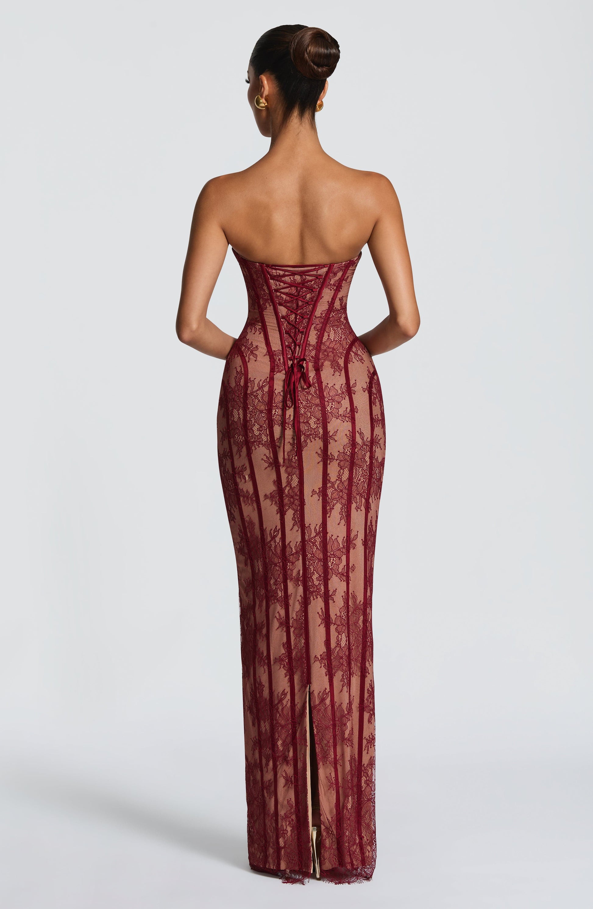 SIAN MAXI DRESS - BURGUNDY
