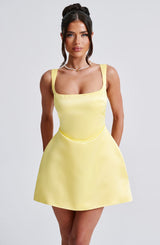 SOFIE MINI DRESS - LEMON