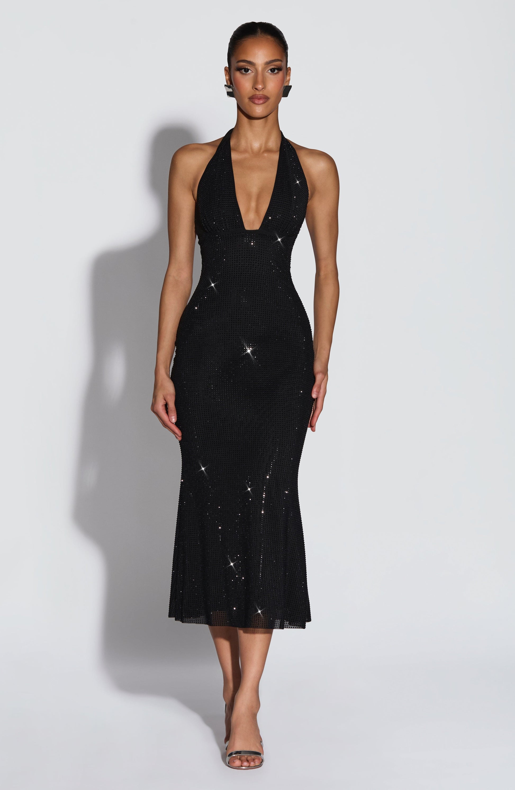 SONORA MIDI DRESS - BLACK