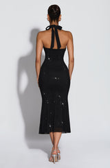 SONORA MIDI DRESS - BLACK