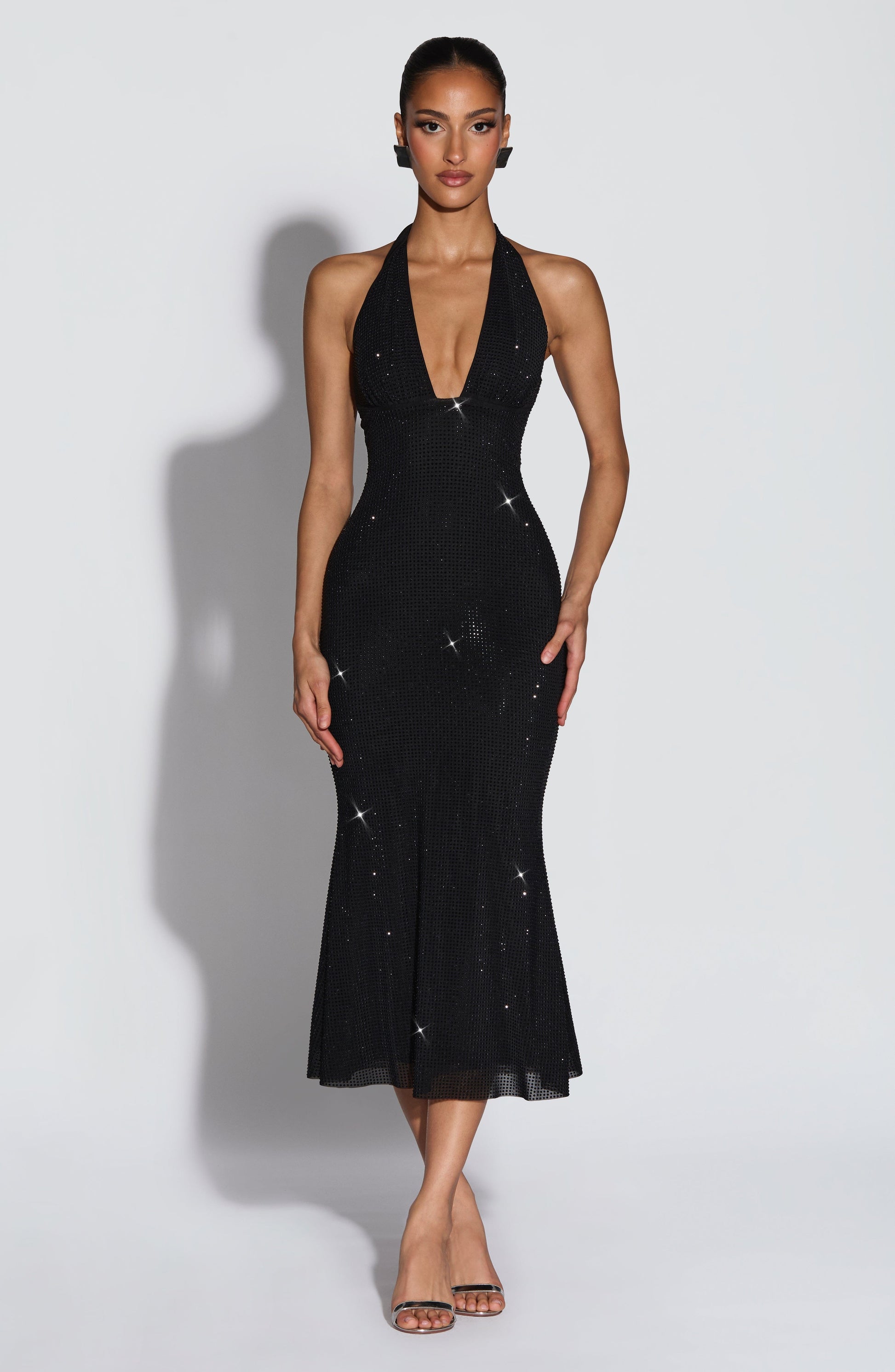 SONORA MIDI DRESS - BLACK