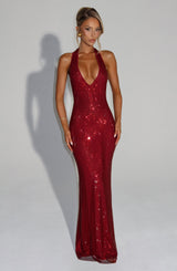 STARLA MAXI DRESS - WINE