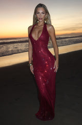 STARLA MAXI DRESS - WINE