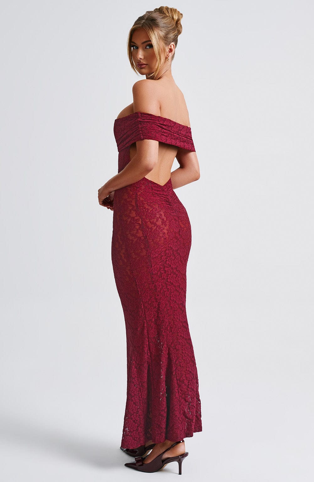 STEPHANIE MAXI DRESS - BURGUNDY