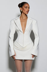 SUSIE MINI DRESS - IVORY