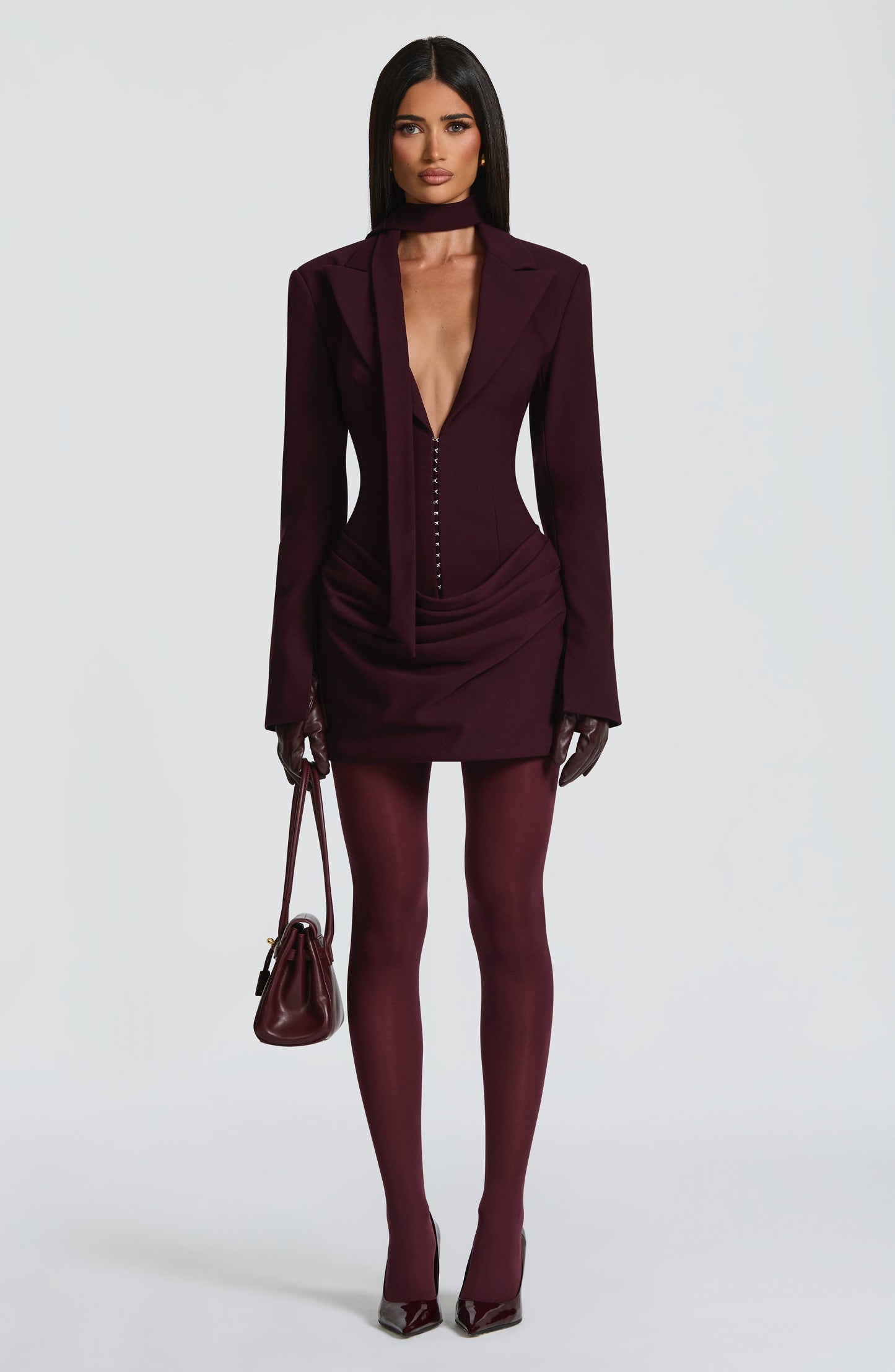 SUSIE MINI DRESS - PLUM