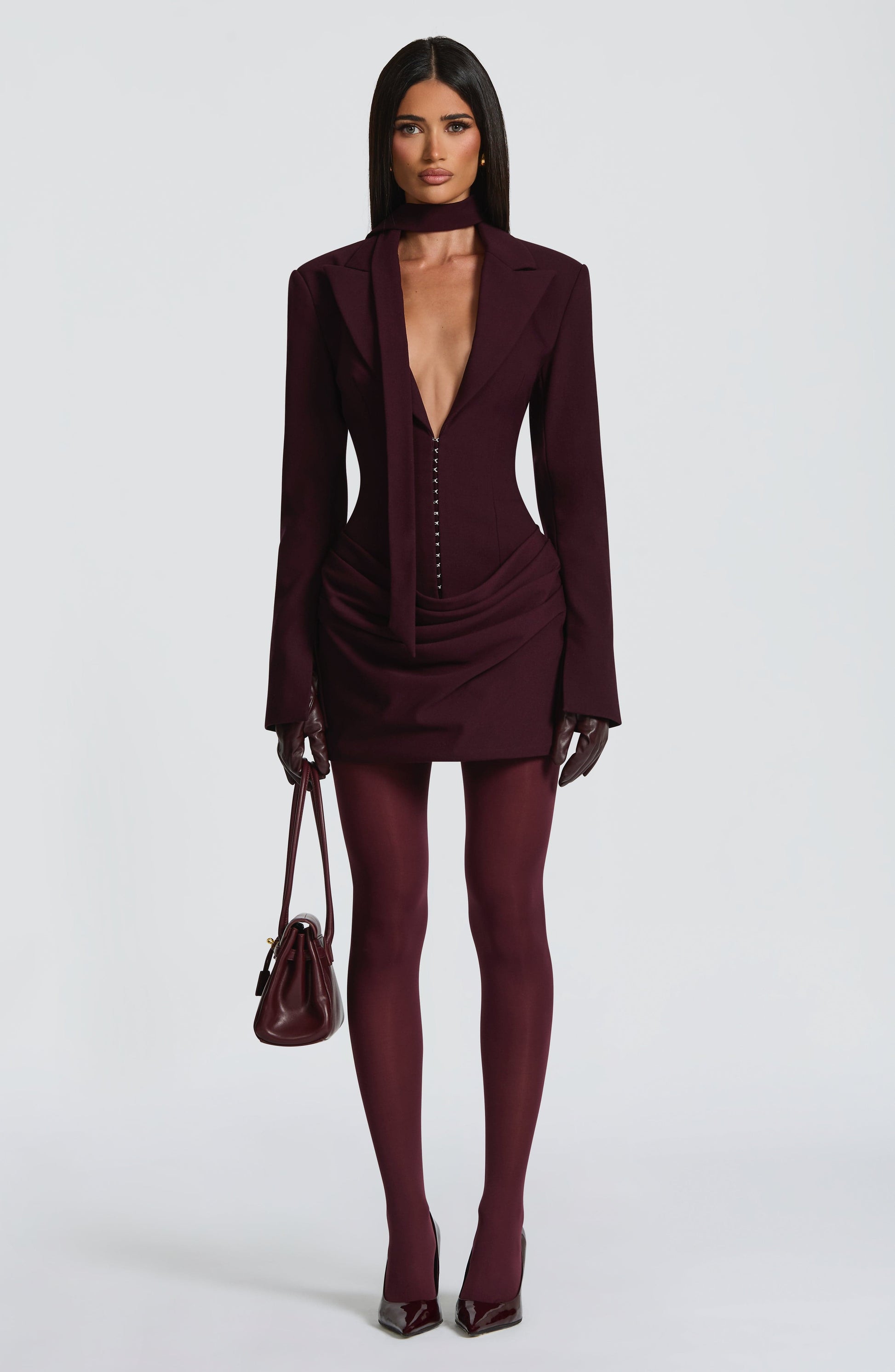 SUSIE MINI DRESS - PLUM