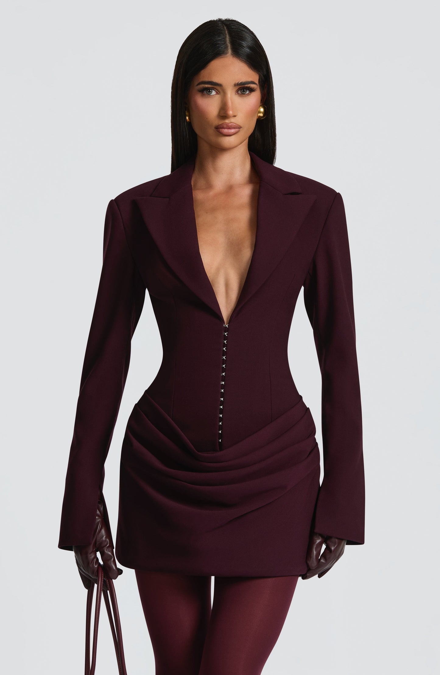 SUSIE MINI DRESS - PLUM