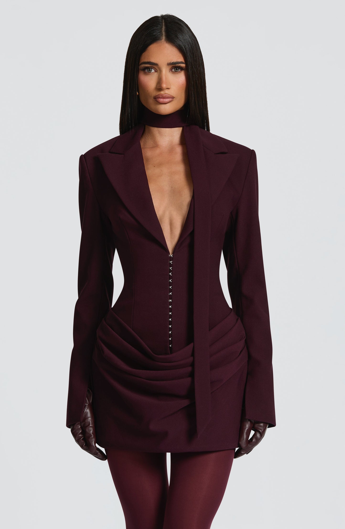 SUSIE MINI DRESS - PLUM