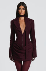 SUSIE MINI DRESS - PLUM