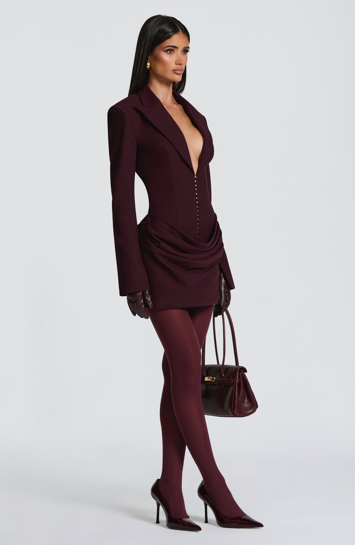 SUSIE MINI DRESS - PLUM