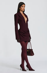 SUSIE MINI DRESS - PLUM