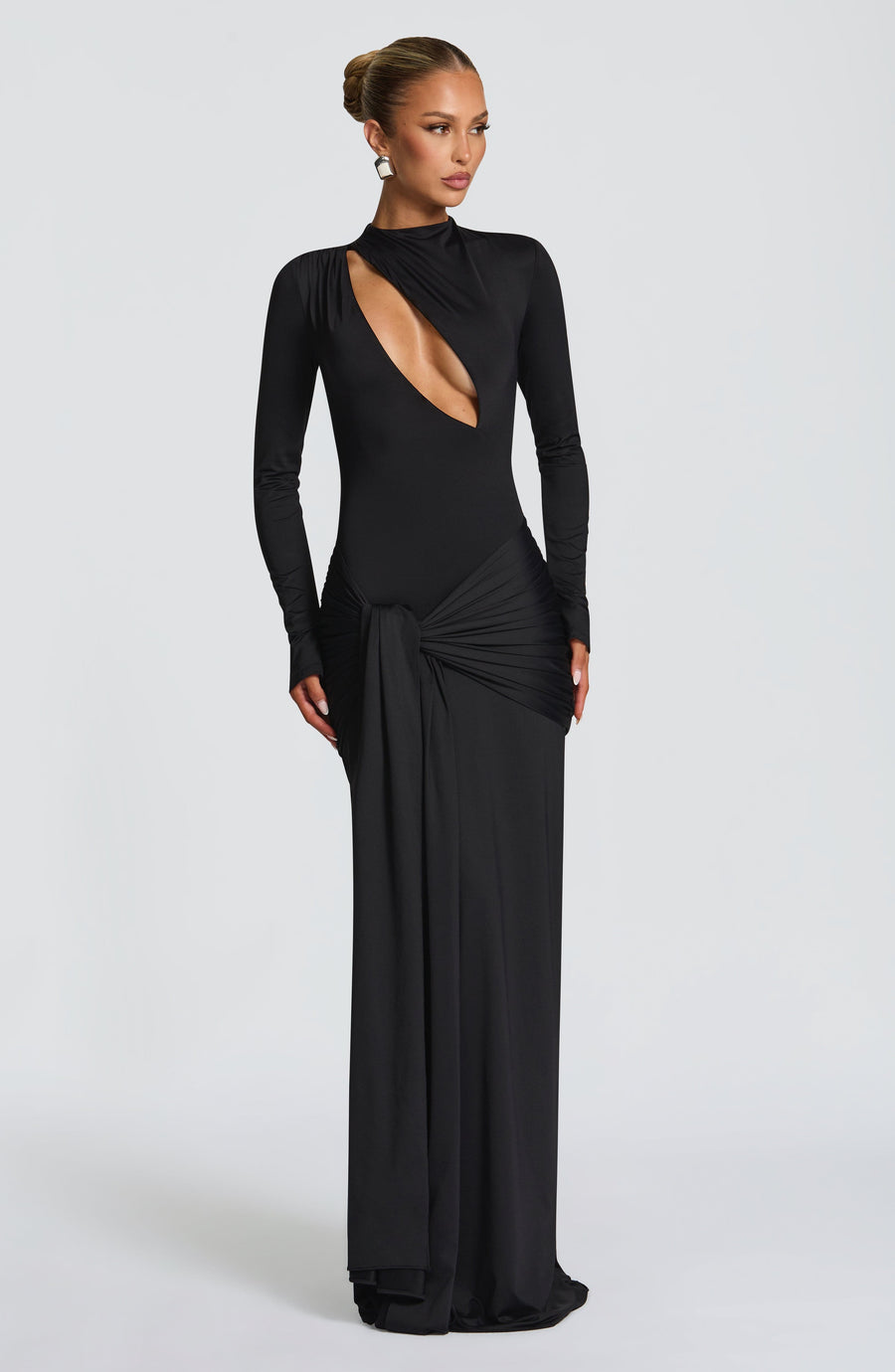 VESTIDO LARGO TAHNEE - NEGRO