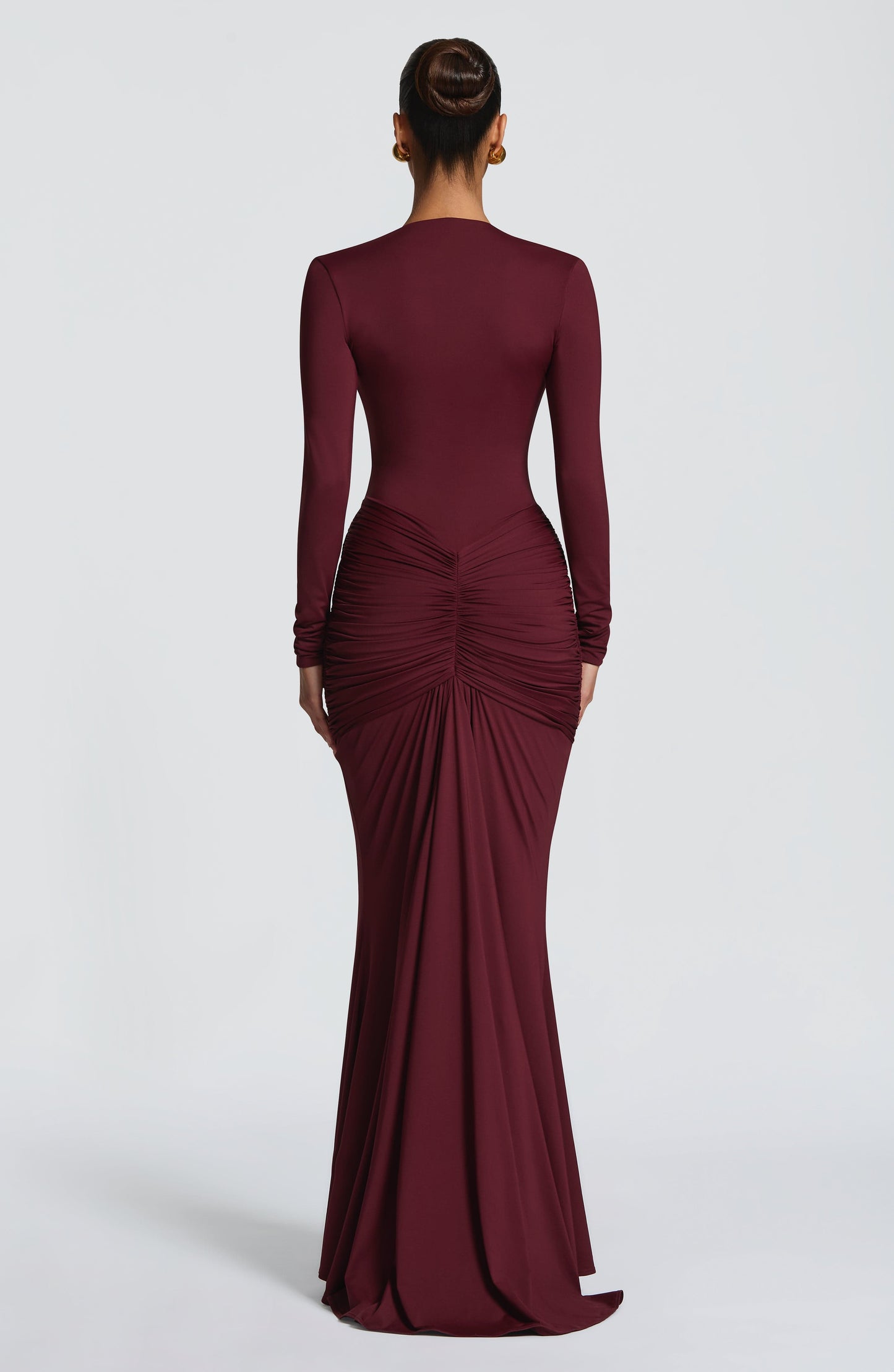 TARA MAXI DRESS - CHERRY LACQUER