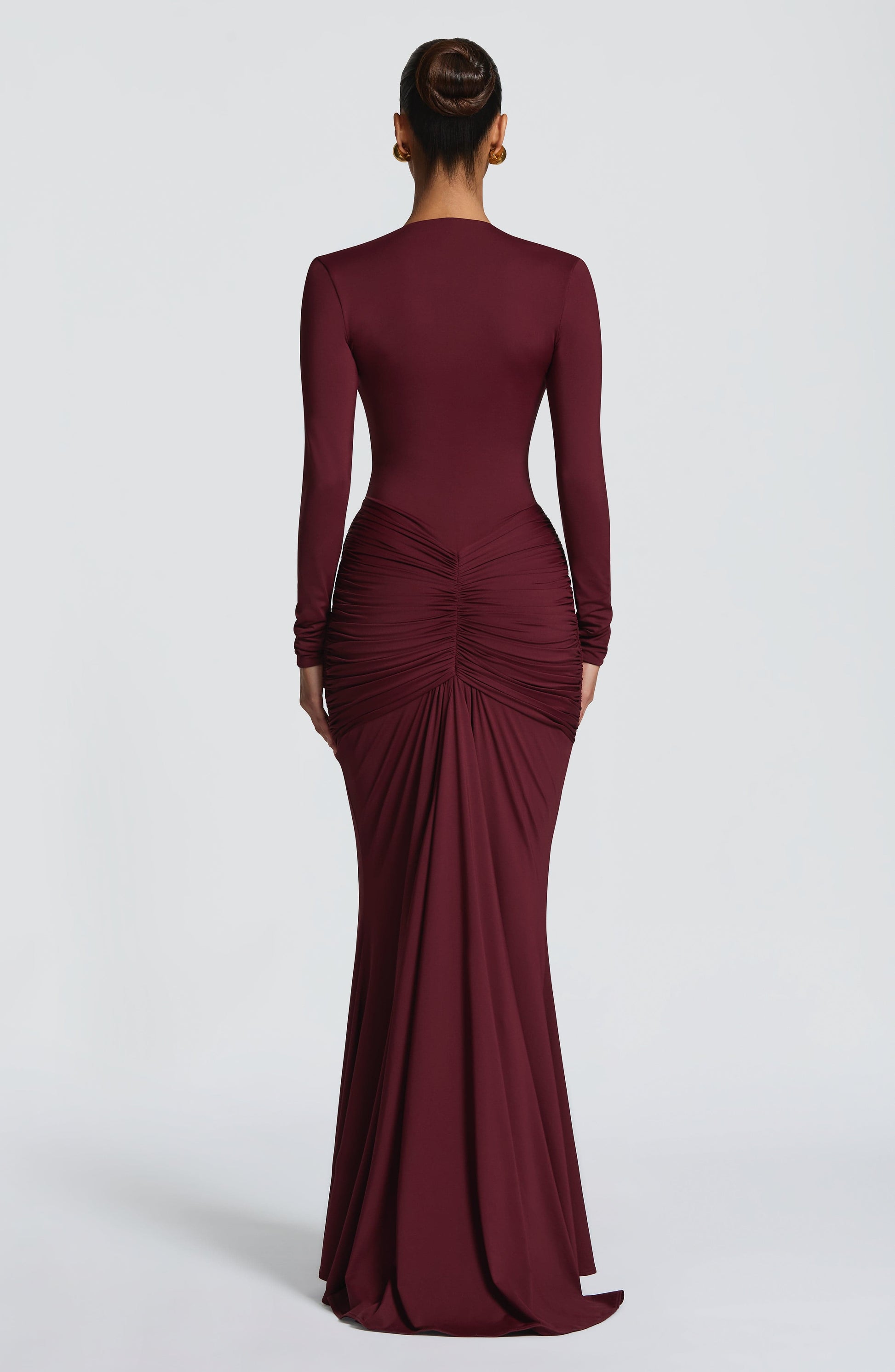 TARA MAXI DRESS - CHERRY LACQUER