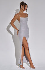 TATUM MAXI DRESS - SILVER