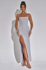 TATUM MAXI DRESS - SILVER