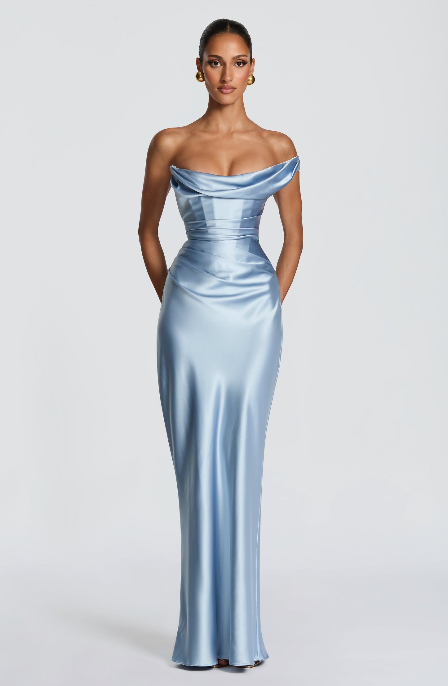 THALASSA MAXI DRESS - GLACIER BLUE