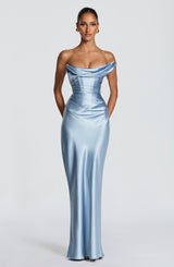 THALASSA MAXI DRESS - GLACIER BLUE