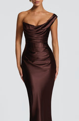 THALASSA MAXI DRESS - PLUM BROWN