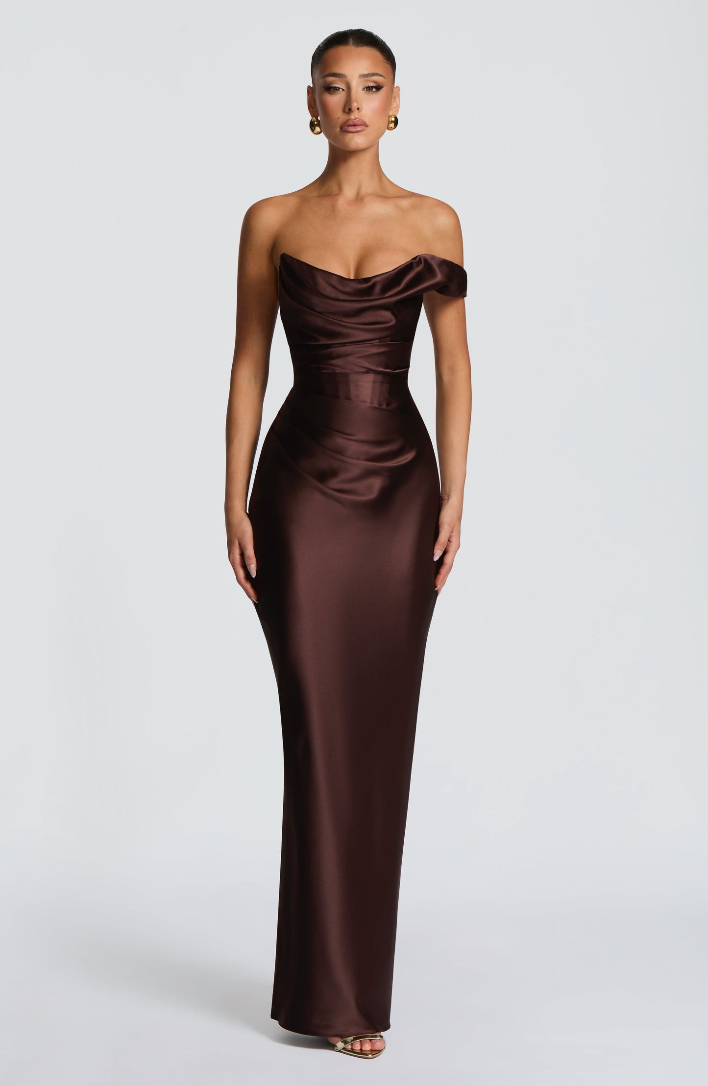 THALASSA MAXI DRESS - PLUM BROWN