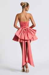 TRINITY MINI DRESS - CORAL PINK