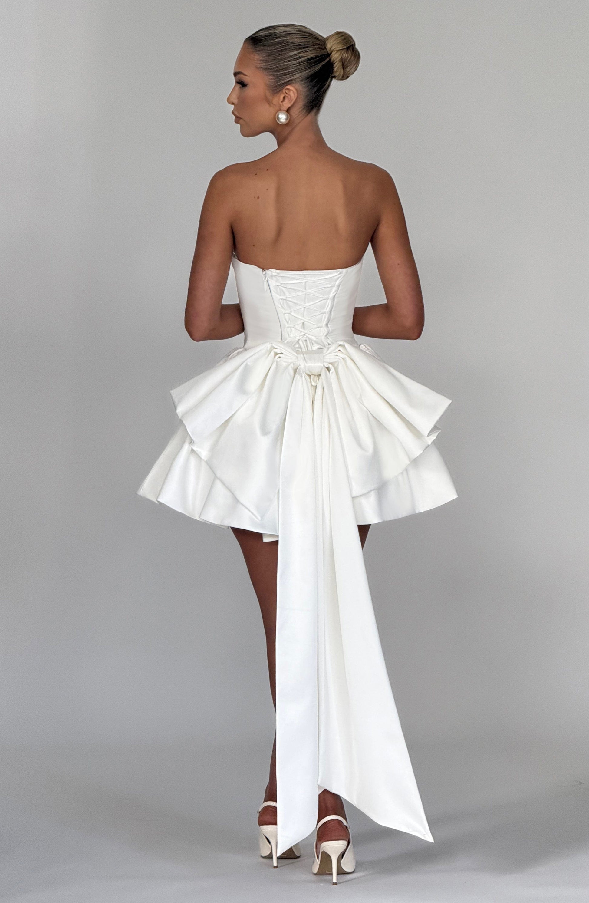 TRINITY MINI DRESS - IVORY