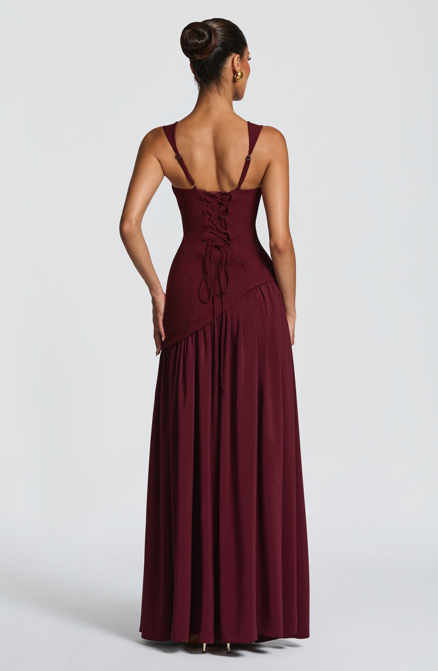 TULLULAH MAXI DRESS - CHERRY LACQUER
