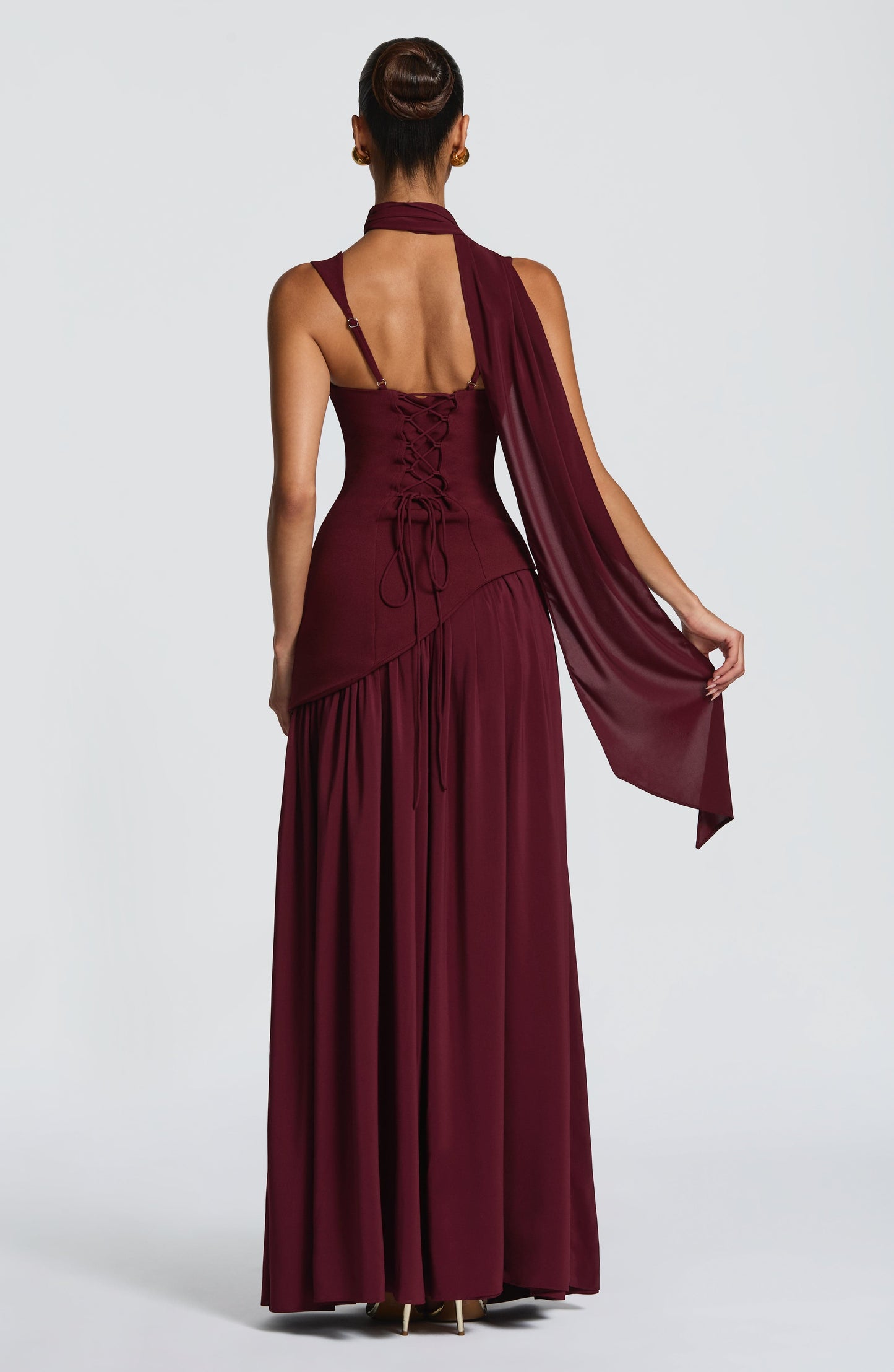 TULLULAH MAXI DRESS - CHERRY LACQUER