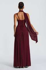 TULLULAH MAXI DRESS - CHERRY LACQUER